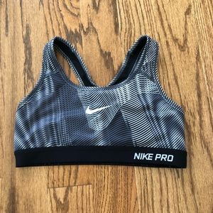 Gray and Black Women’s Nike Sports Bra